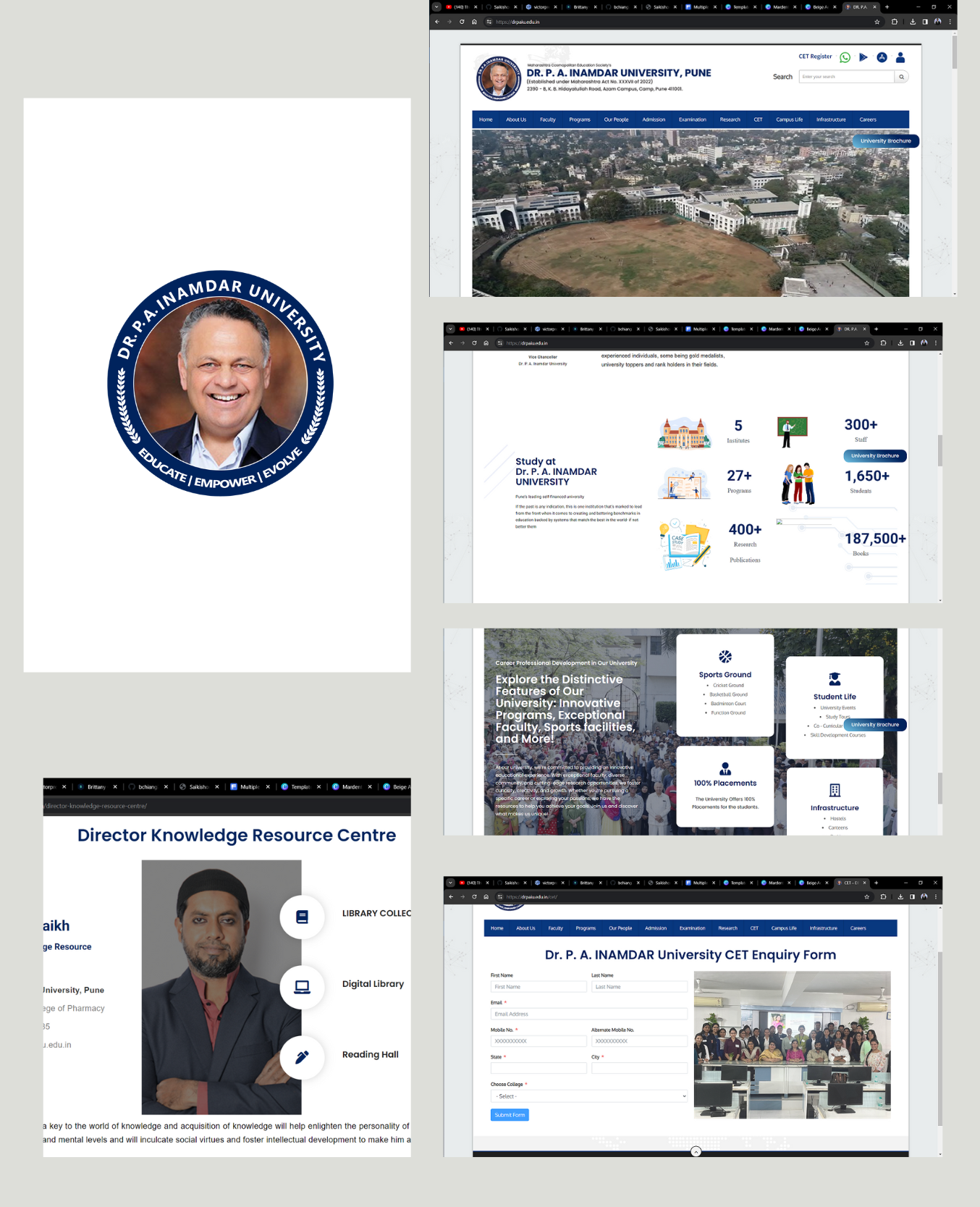 Website Development Project for Dr. P. A. Inamdar University